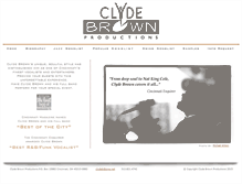 Tablet Screenshot of clydebrownproductions.com